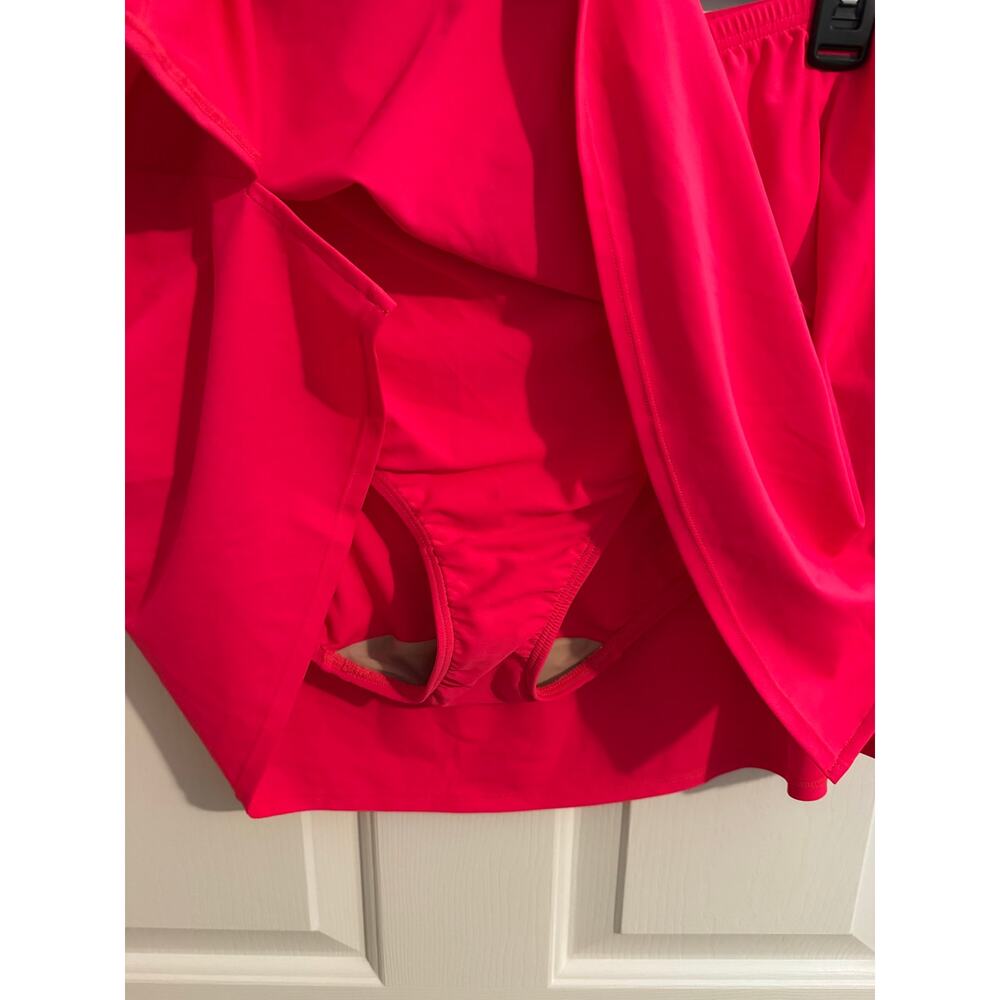 Cacique New Swim Skirt Built in Brief Full Coverage Hot Pink Plus Size 24 - Picture 4 of 8